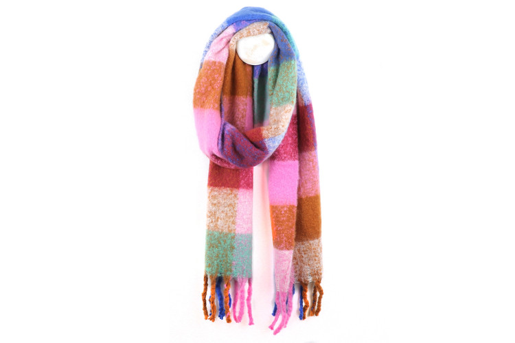 POM Rust & Pink Recycled Blend Scarf