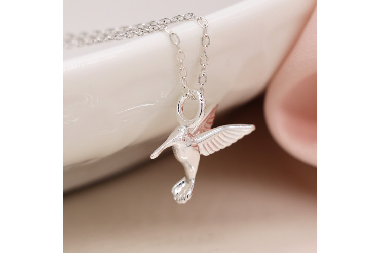 Sterling Silver Hummingbird Necklace
