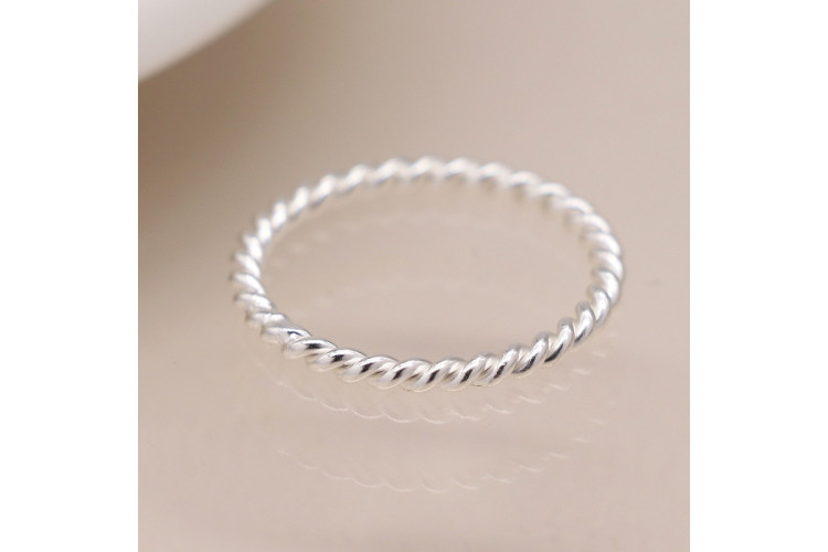 Pom Sterling silver Simple Twist Ring