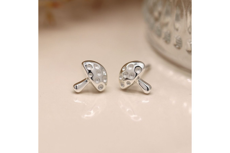 Pom Sterling silver toadstool stud earrings