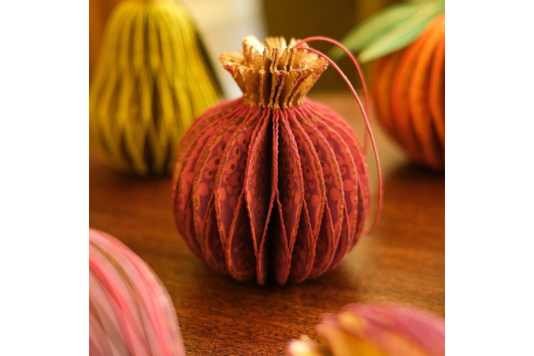 Pomegranate Honeycomb Paper Ornament