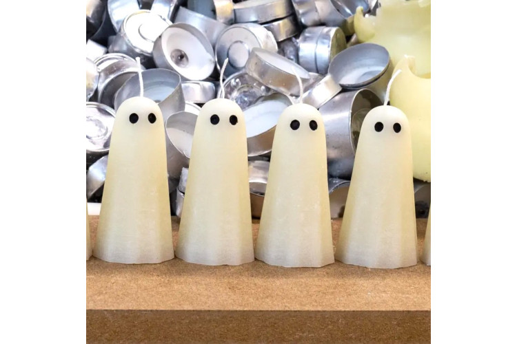 Recycled Wax Ghost Candle
