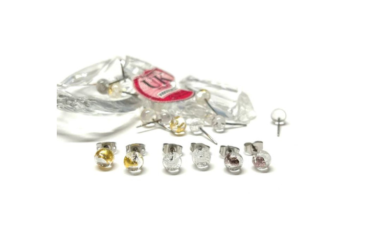 Helen Chalmers Glass Studs Handmade from Recycled Scottish Whisky Bottles