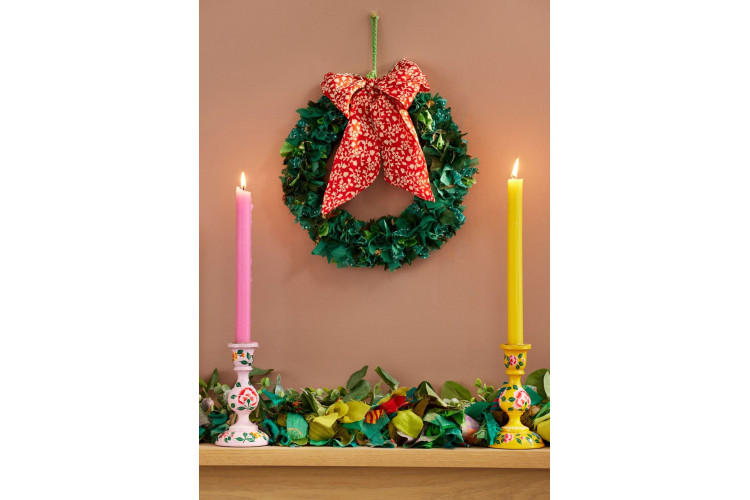 Recycled Sari Small Green Wreath