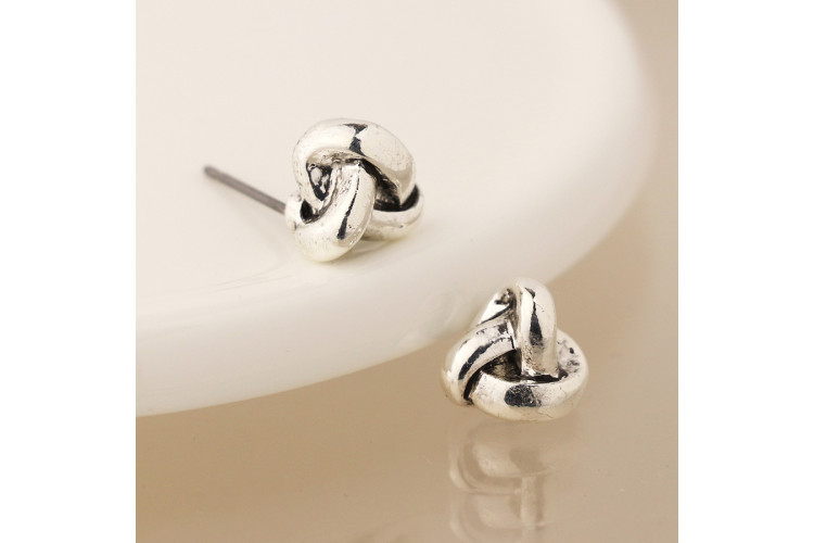 Silver Plated Infinity Knot Earrings