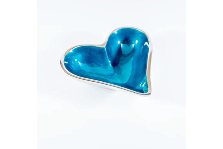 Recycled Aluminium Enamelled Heart Dish