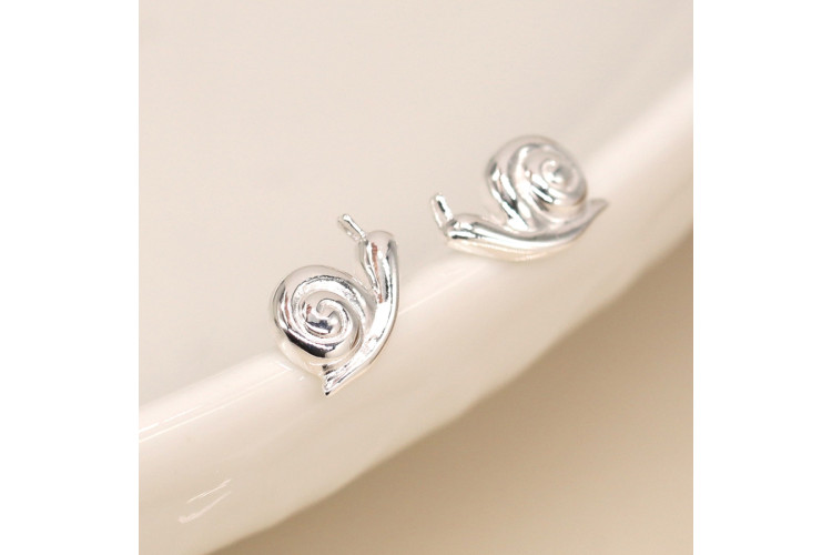 Sterling silver little snail earrings  