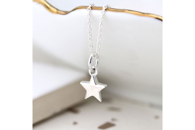 Pom Sterling silver little star necklace