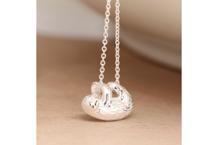 Pom Silver Sloth Necklace