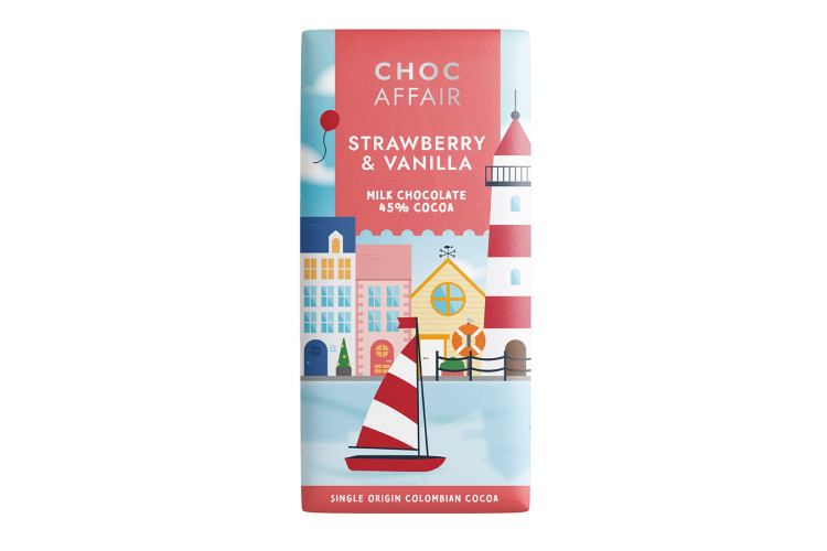 Strawberry & Vanilla Milk Chocolate Bar