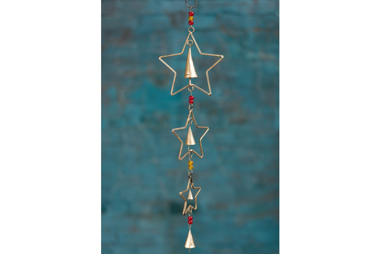 String Of Iron Stars With Beads/Bells