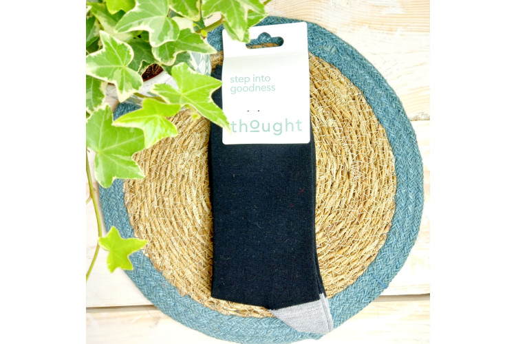 Thought Solid Jack Mens Bamboo Socks-Black