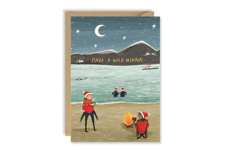 Wild Swimming Christmas Card