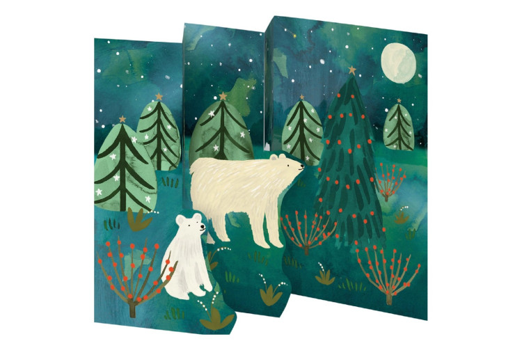 Winter Bears Trifold Card Pack of 5