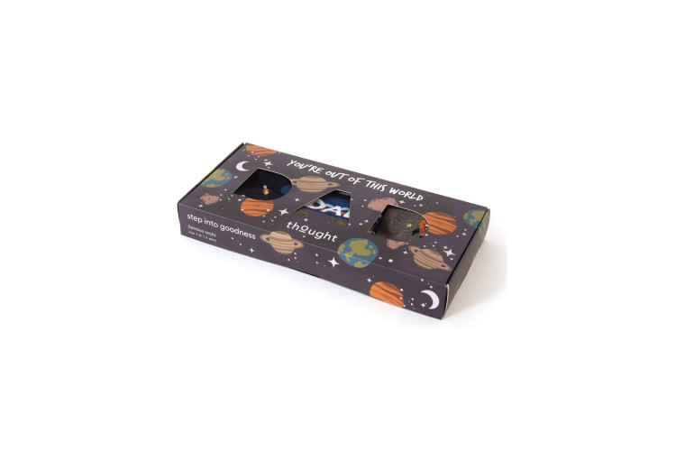 You're Out Of This World Dad Bamboo Gift Box Of 3 Socks